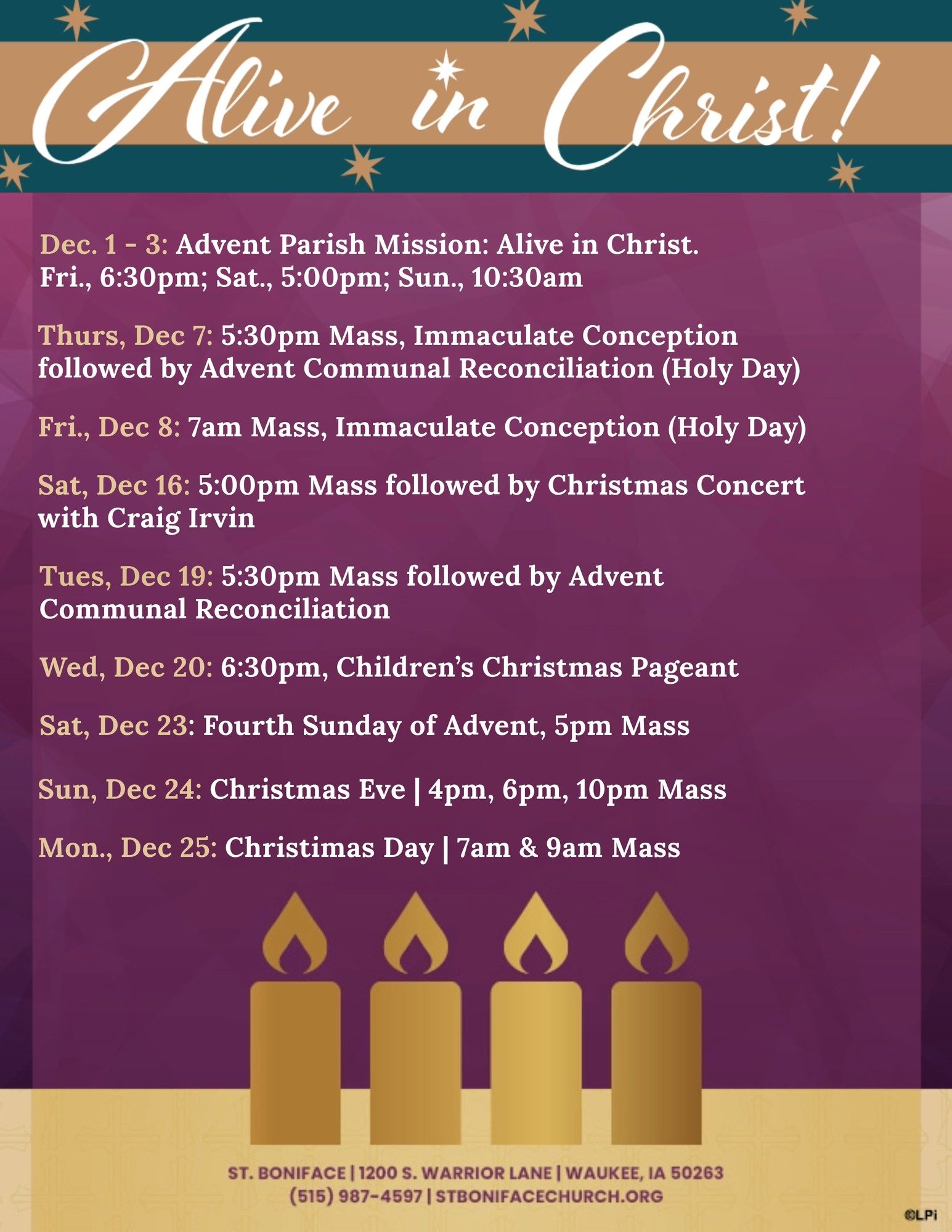 St. Boniface Catholic Church Alive in Christ! Advent & Christmas 2023